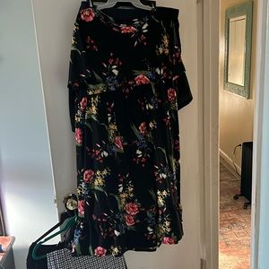 Floral empire waist mid maxi